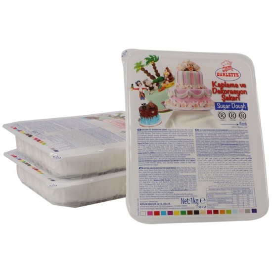Ovalette Rollfondant  Weiß 1 kg - 040-201 - Katsan Gıda